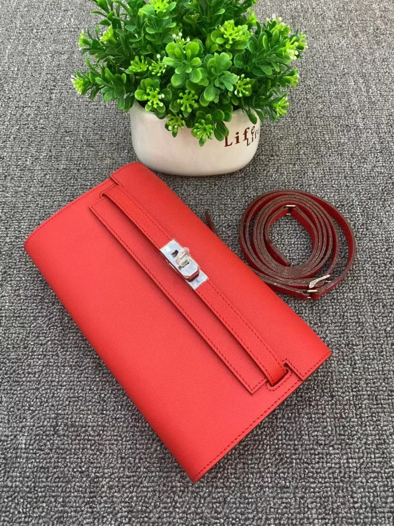 Epsom Leather Inspired Kelli to Go Long Wallet Woman Clutch Bag