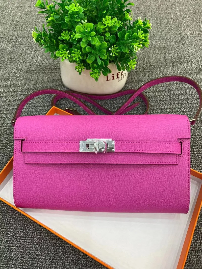 Epsom Leather Inspired Kelli to Go Long Wallet Woman Clutch Bag