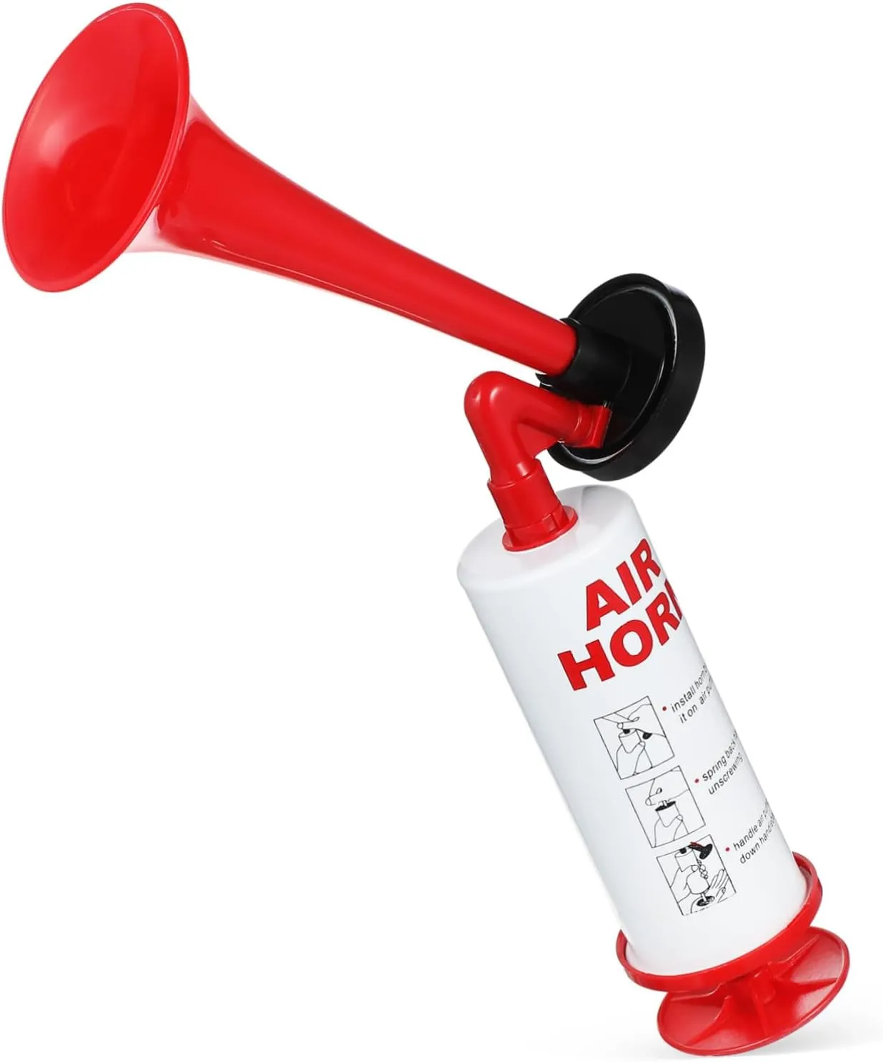 ERINGOGO Red Air Horn Boys and Girls Football Toy Hand Push Horn Party Favor Handheld Noise Maker