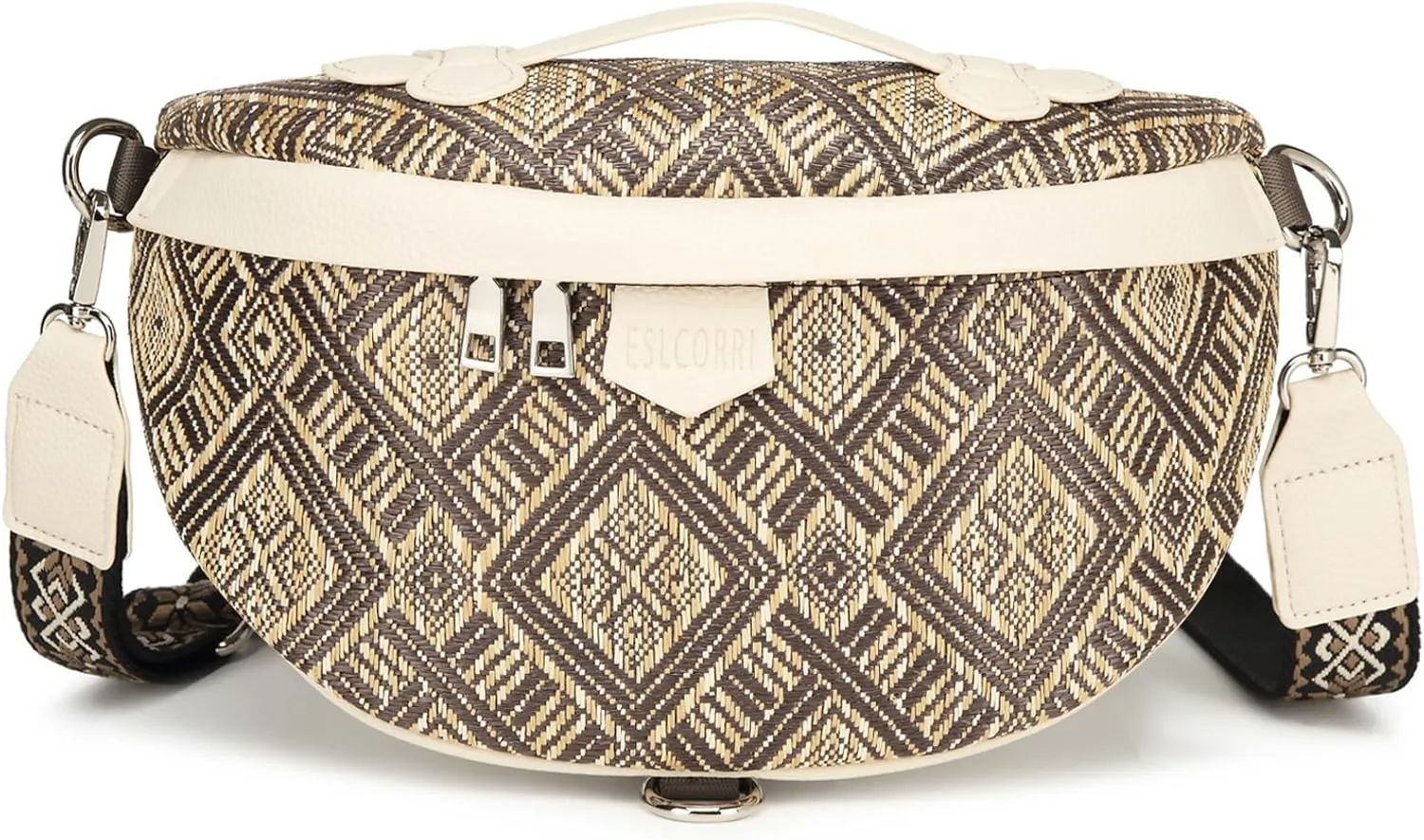 Eslcorri Crossbody Bags for Women - Fashion Sling Purse Shoulder Bag Fanny Pack Leather Causal Chest Bum Bag Cross Body Purse