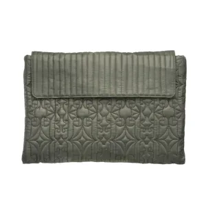 etc Quilted Laptop Sleeve Green