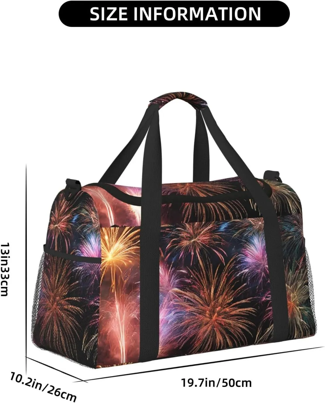 Explosion Firework 3d Durable Portable Crossbody Travel Bag, A Good Companion For Long-Distance Travel