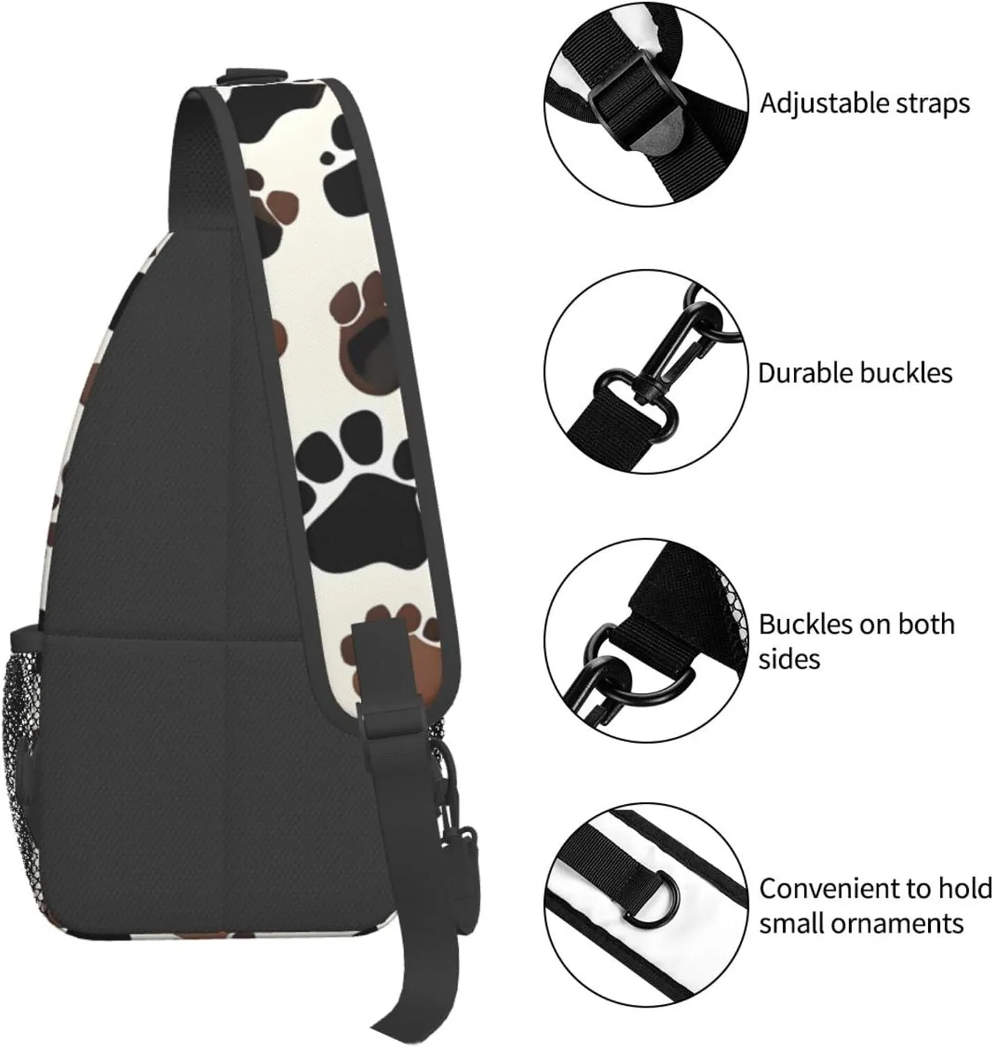 Explosion Firework 3d Unisex Crossbody Backpack Travel Hiking Casual Chest Bags Lightweight Fashion
