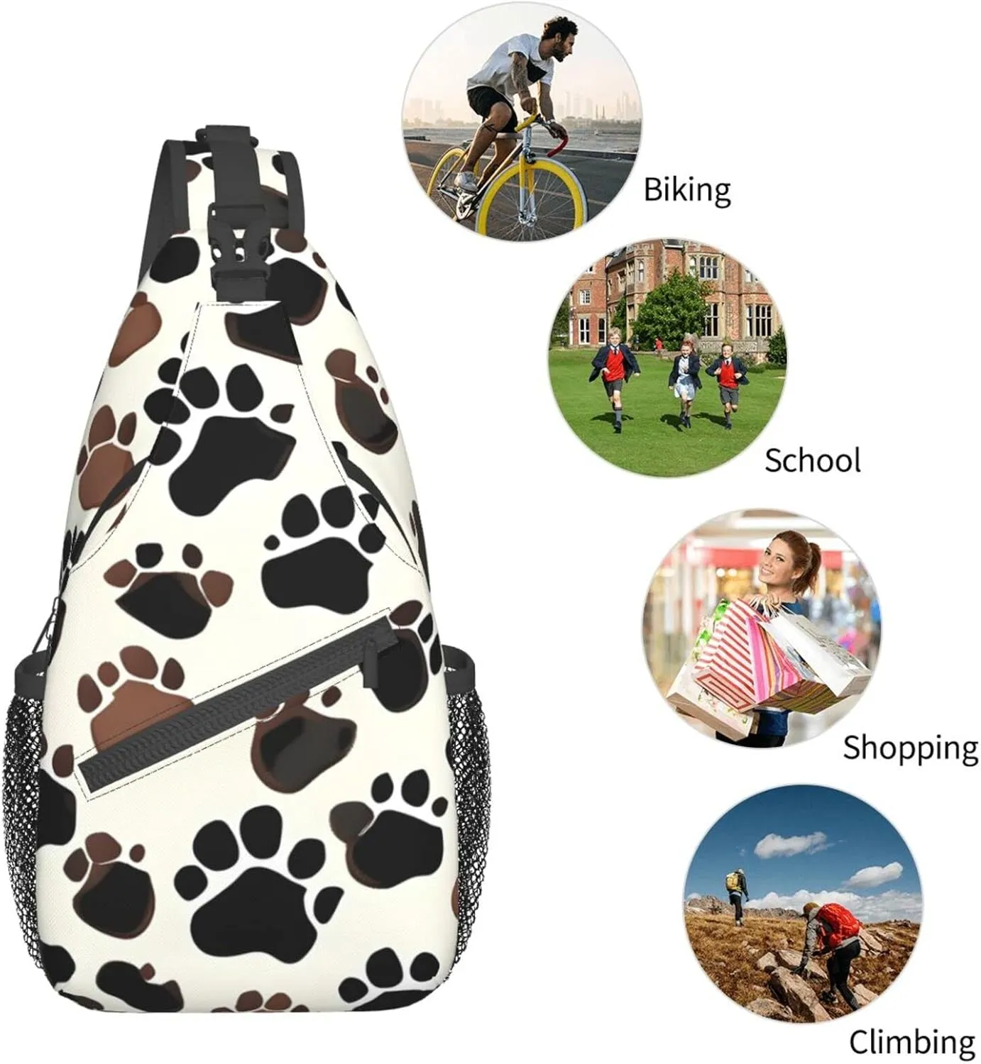 Explosion Firework 3d Unisex Crossbody Backpack Travel Hiking Casual Chest Bags Lightweight Fashion