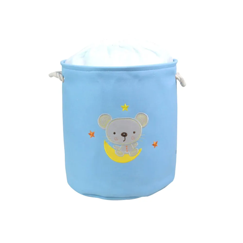 Fabric Organization Storage Bag - Blue Koala Bear (Round)