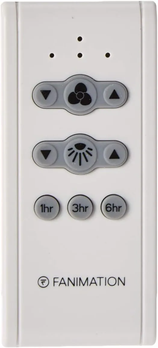 Fanimation CR500 Control Ceiling Fan Remote with Receiver-White, 4.45 x 2.28 x 1.56 inches
