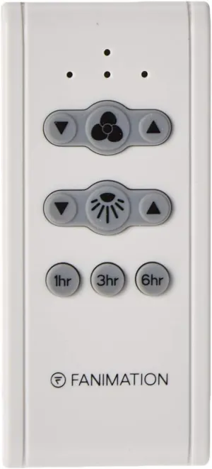 Fanimation CR500 Control Ceiling Fan Remote with Receiver-White, 4.45 x 2.28 x 1.56 inches
