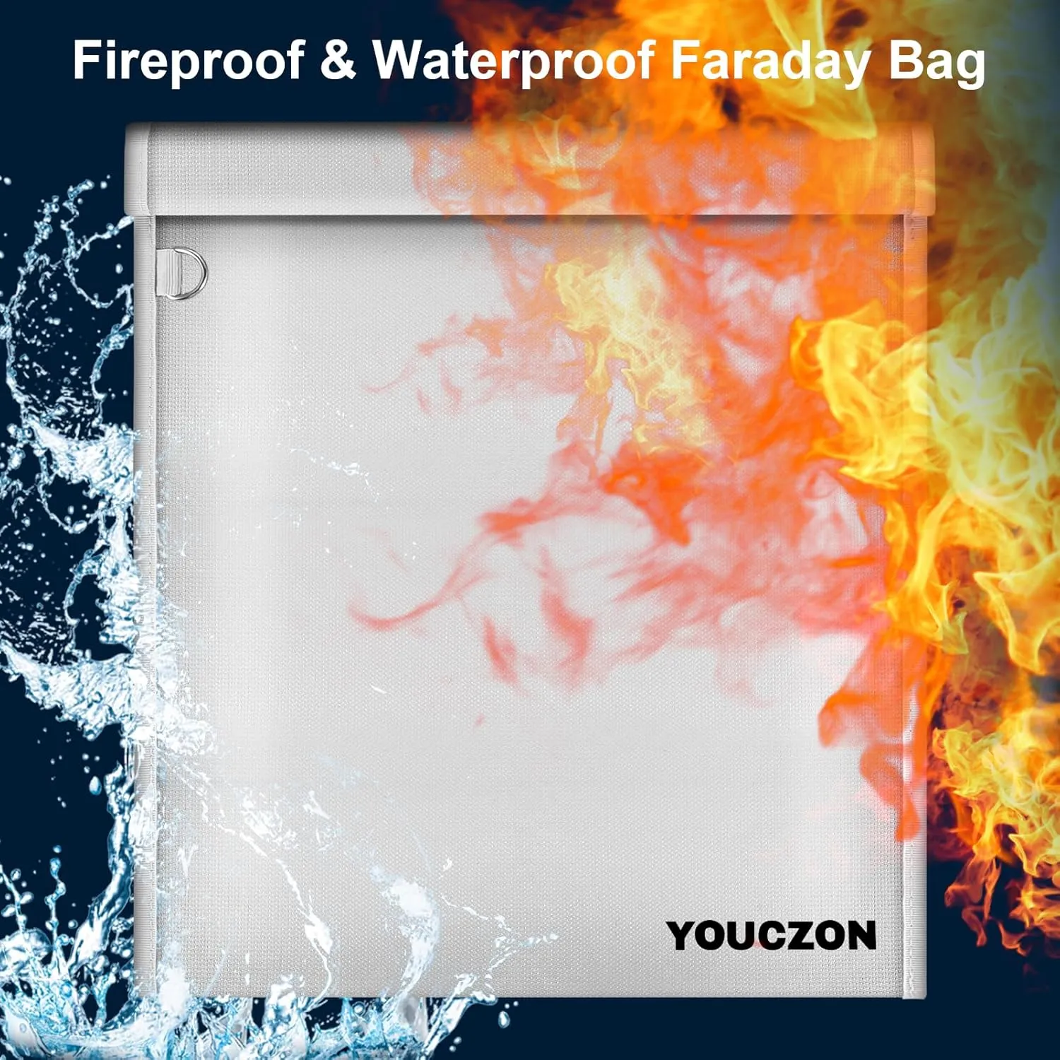 Faraday Bags Fire Water Resistant -Block Signals, Faraday Bags Effective Against Hacking, Tracking, NFC/WiFi/Bluetooth, Faraday Cage Suitable (3PCS, silver)