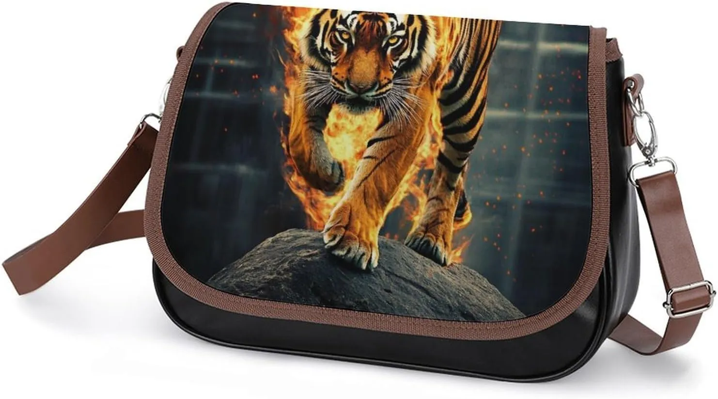 Fashion Crossbody Bags for Men Women Pu Leather Shoulder Bag Travel Purse Lightweight Messenger Bag