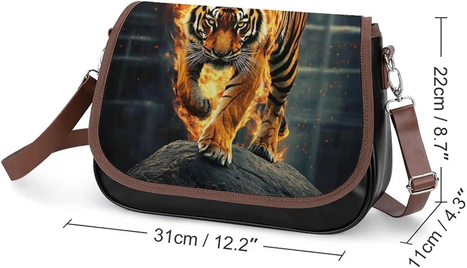 Fashion Crossbody Bags for Men Women Pu Leather Shoulder Bag Travel Purse Lightweight Messenger Bag