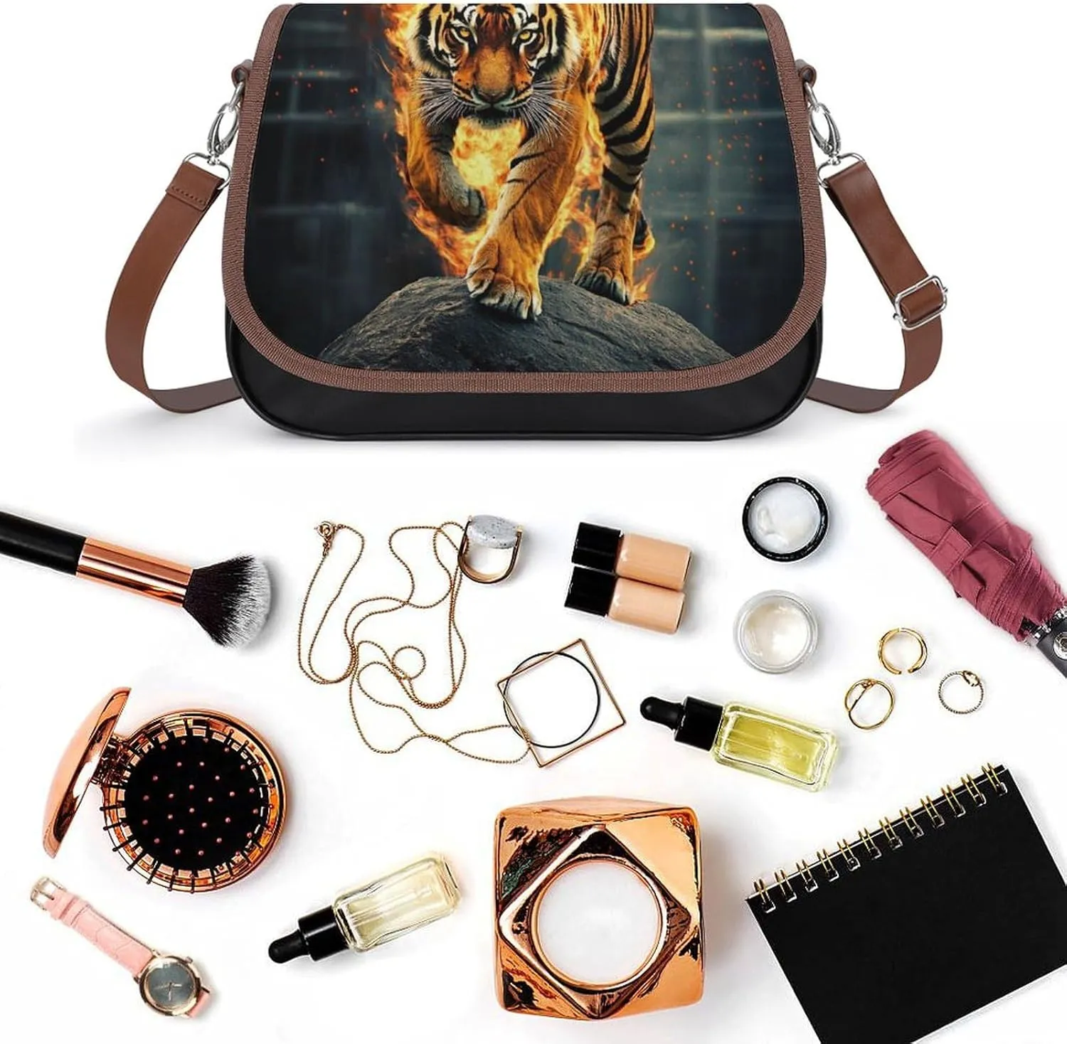 Fashion Crossbody Bags for Men Women Pu Leather Shoulder Bag Travel Purse Lightweight Messenger Bag