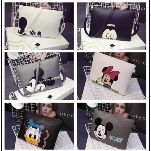 Fashion Designer brand bag ladies quality Mickey handbag uniform solid shoulder bag mini bag lady messenger wallet and hand bag