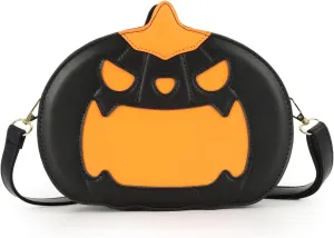 Fecialy Halloween Pumpkin Crossbody Bag Novelty Devil Shoulder Bag Horror Halloween Funny Purses