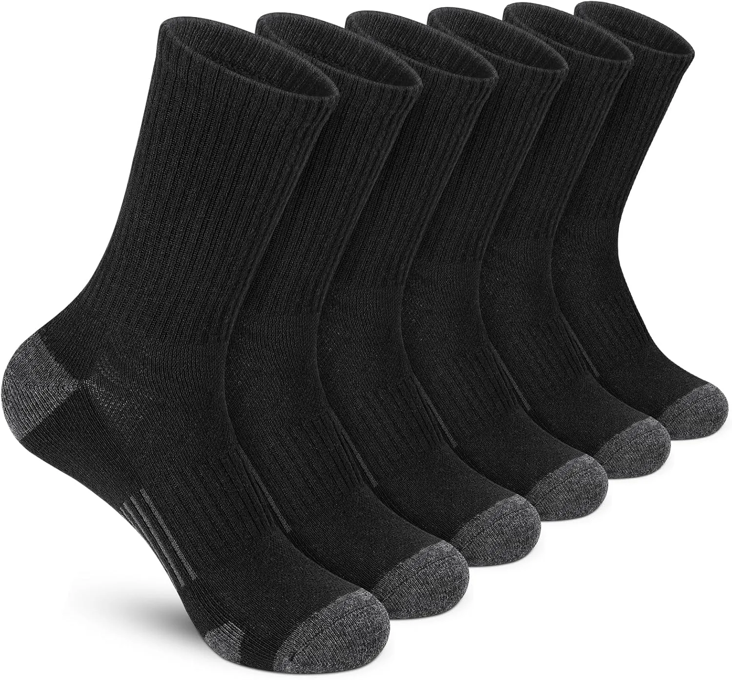 Felicigeely Athletic Socks Cushion Running Socks Performance Breathable Crew Socks Outdoor Sports Socks for Men Women 6Pairs