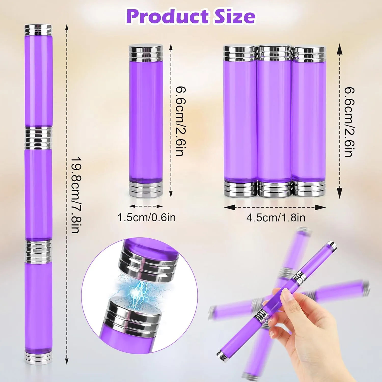 Fidget Toys for Kids 8-12, Adults with Anxiety ADHD - Purple