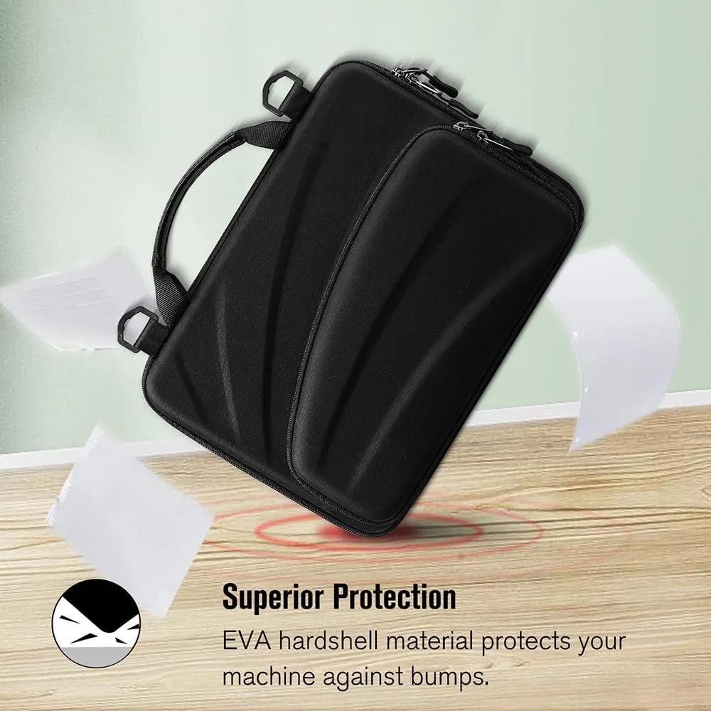 FINTIE 13-14 Inch Chromebook Sleeve Case - Protective Briefcase Shoulder Bag with Accessory Pouch for Up to 14" MacBook Samsung Dell Acer ASUS Lenovo HP Laptop Notebook Ultrabook (Black)
