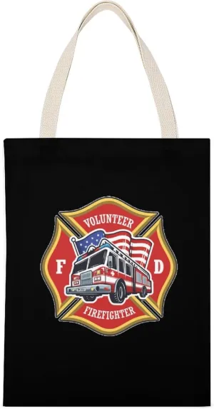 Firefighting Truck Casual Canvas Tote Bag Big Capacity Handbag Shoulder Bag Reusable Grocery Canvas Tote Bags