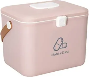 First Aid Kit Home Multi-Layer Storage Box – Large Capacity Household Medicine Chest with Lockable Lid, Double-Layer Design for Better Organization