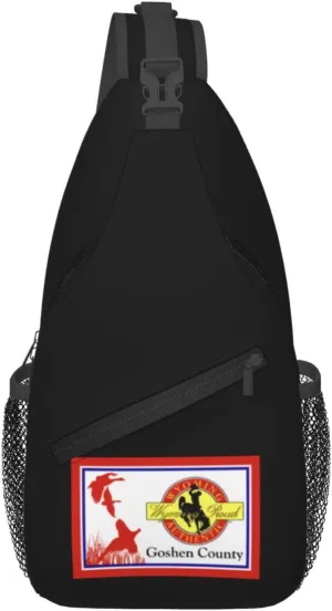 Flag Of Goshen County, Wyoming Crossbody Bags For Women Men Chest Backpack Gym Shoulder Bag Travel Outdoor Sports Casual Crossbody Bags