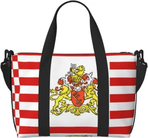 Flag of the Senate of Bremen Women's Hand-held Crossbody Travel Bag, Casual Handbag with Zipper, Suitable for Work, Travel, Fitness, Travel