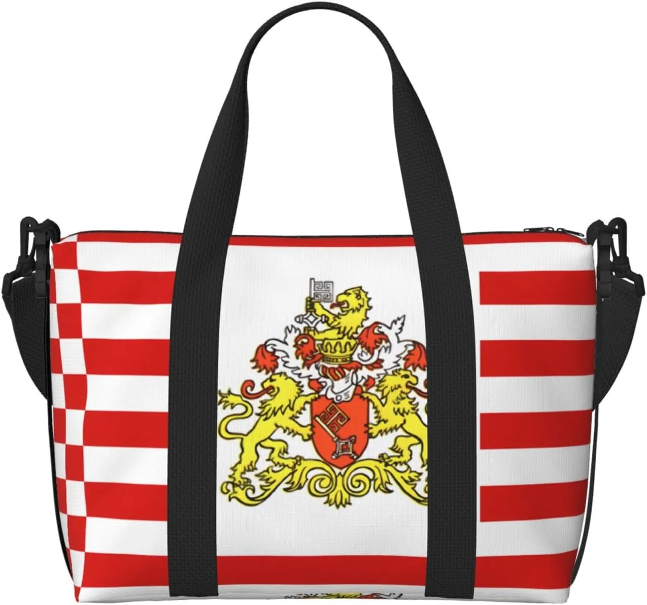 Flag of the Senate of Bremen Women's Hand-held Crossbody Travel Bag, Casual Handbag with Zipper, Suitable for Work, Travel, Fitness, Travel