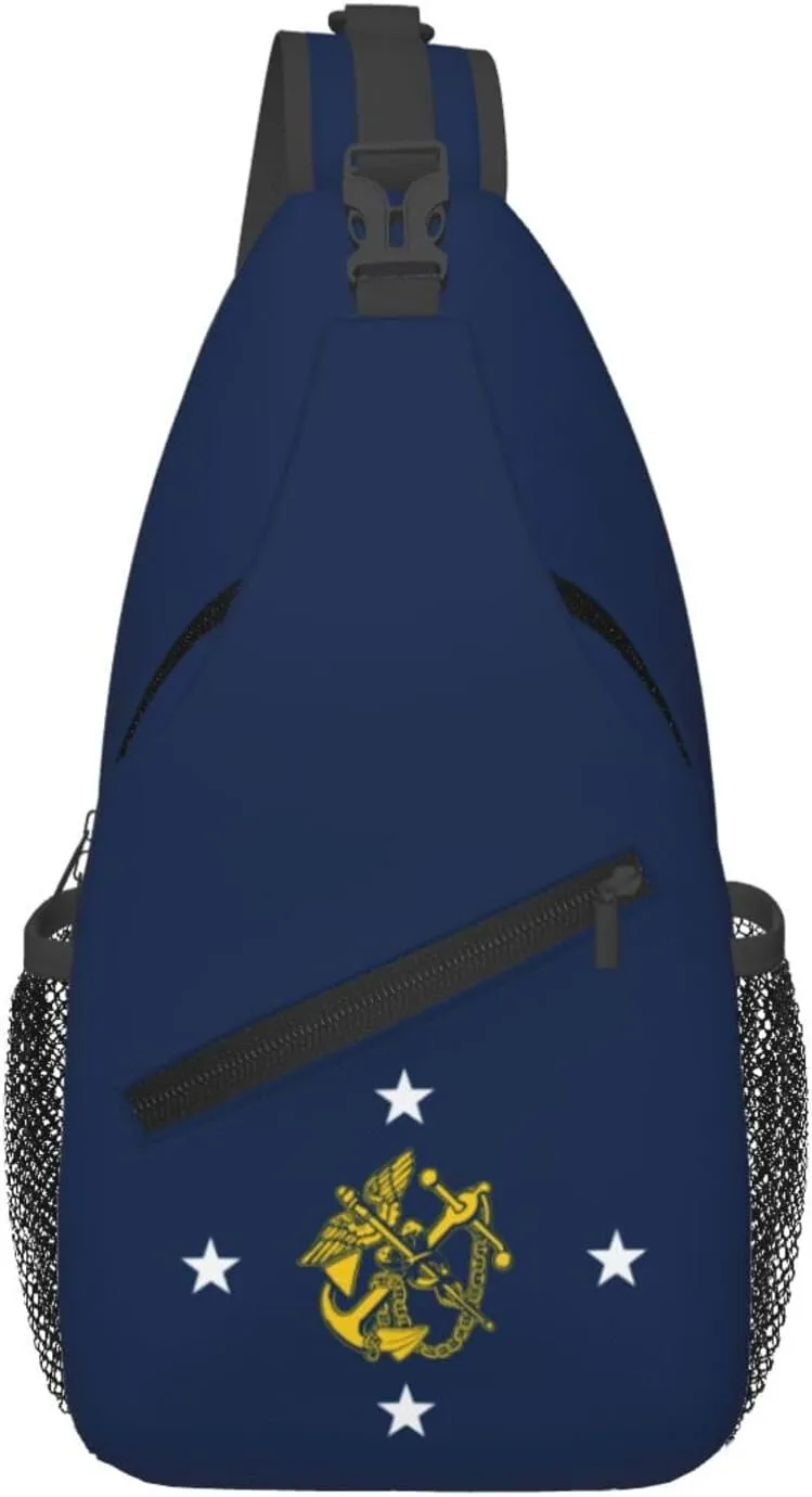 Flag of the United States Assistant Secretary for Health Crossbody Bags For Women Men Chest Backpack Gym Shoulder Bag Travel Outdoor Sports Casual Crossbody Bags