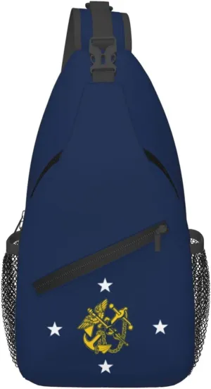 Flag of the United States Assistant Secretary for Health Crossbody Bags For Women Men Chest Backpack Gym Shoulder Bag Travel Outdoor Sports Casual Crossbody Bags