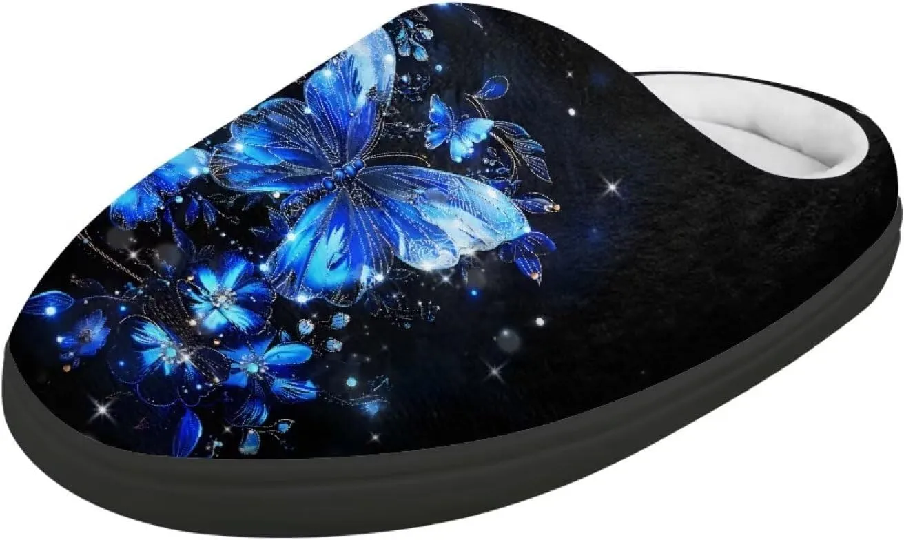 Flannel Slippers for Kids, Closed Toe Fluffy Slippers for Winter, Comfy Soft Home Slippers for Walking