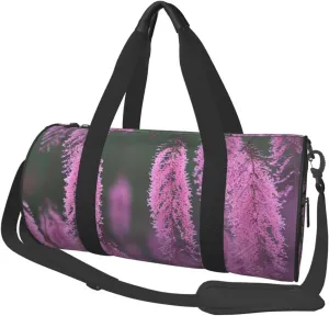 Flowers Printed Travel Bag,Round Personal Item Storage bag,Foldie Duffel Bag for Traveling Vacation,Fitness,Sports