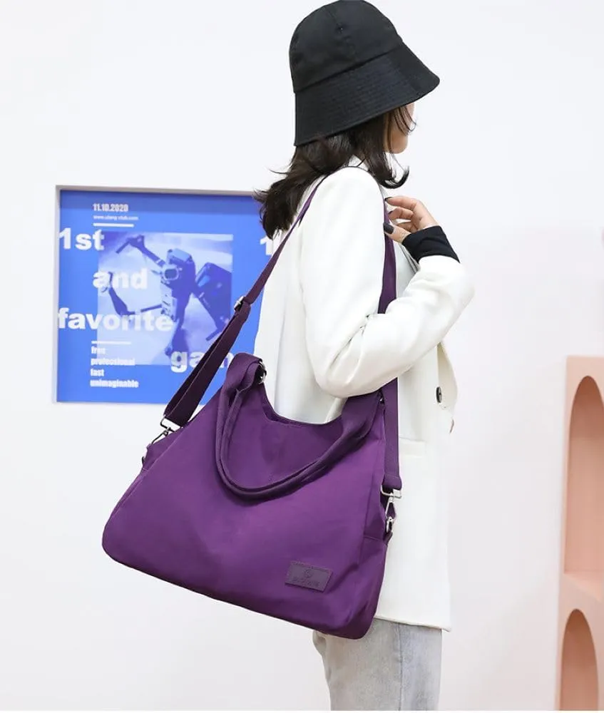 Foldable Tote Bag With Zipper, Large Purses for Women Shoulder Bag,Top Handle Satchel Handbag for Travel Work