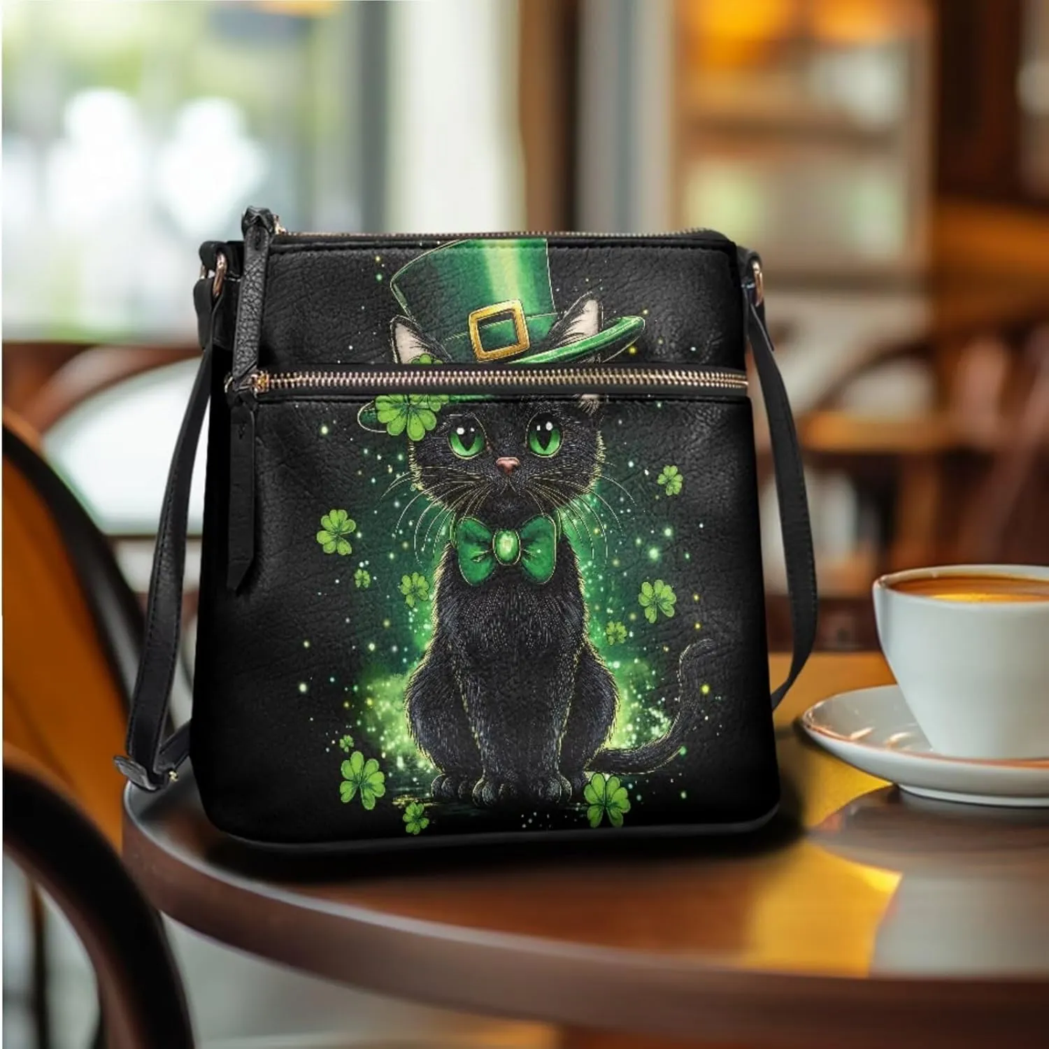 FOR U DESIGNS Green Theft Proof Crossbody Bag for Women St. Patrick's Day Travel Shoulder Handbags and Purses Set