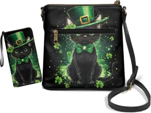 FOR U DESIGNS Green Theft Proof Crossbody Bag for Women St. Patrick's Day Travel Shoulder Handbags and Purses Set