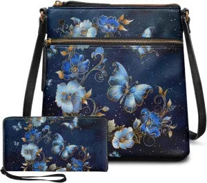 FOR U DESIGNS Hobo Bags for Women Satchel Purses and Handbags Leather Crossbody Purse and Wallet Set
