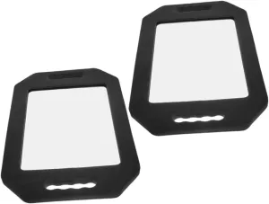 FRCOLOR Hair Salon and Barber Shop Mirror 2pcs Large Handheld Makeup Mirror with Suction Cup Fogless Easy to Adjust Vintage Style