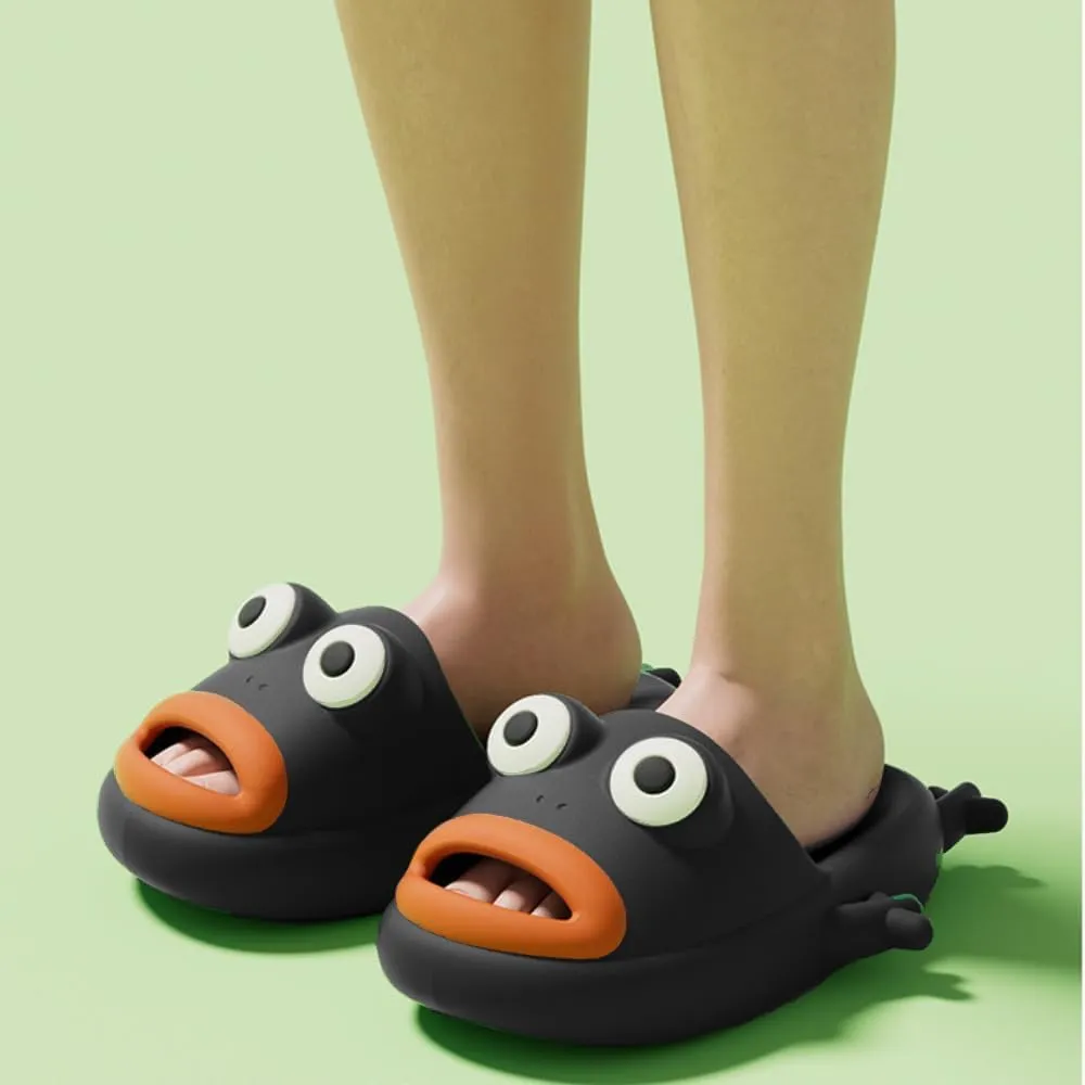 Frog Slippers Female Summer Cute Cartoon Funny Indoor Home with Bathroom Outside To Wear Summer Slippers