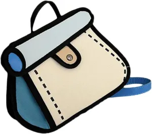 Funny 2D Cartoon Crossbody Bag Creative Cute Handbag 3D Style 2D Drawing Canvas Bag for Women & Men