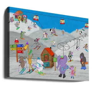 Funny Animals Skiing