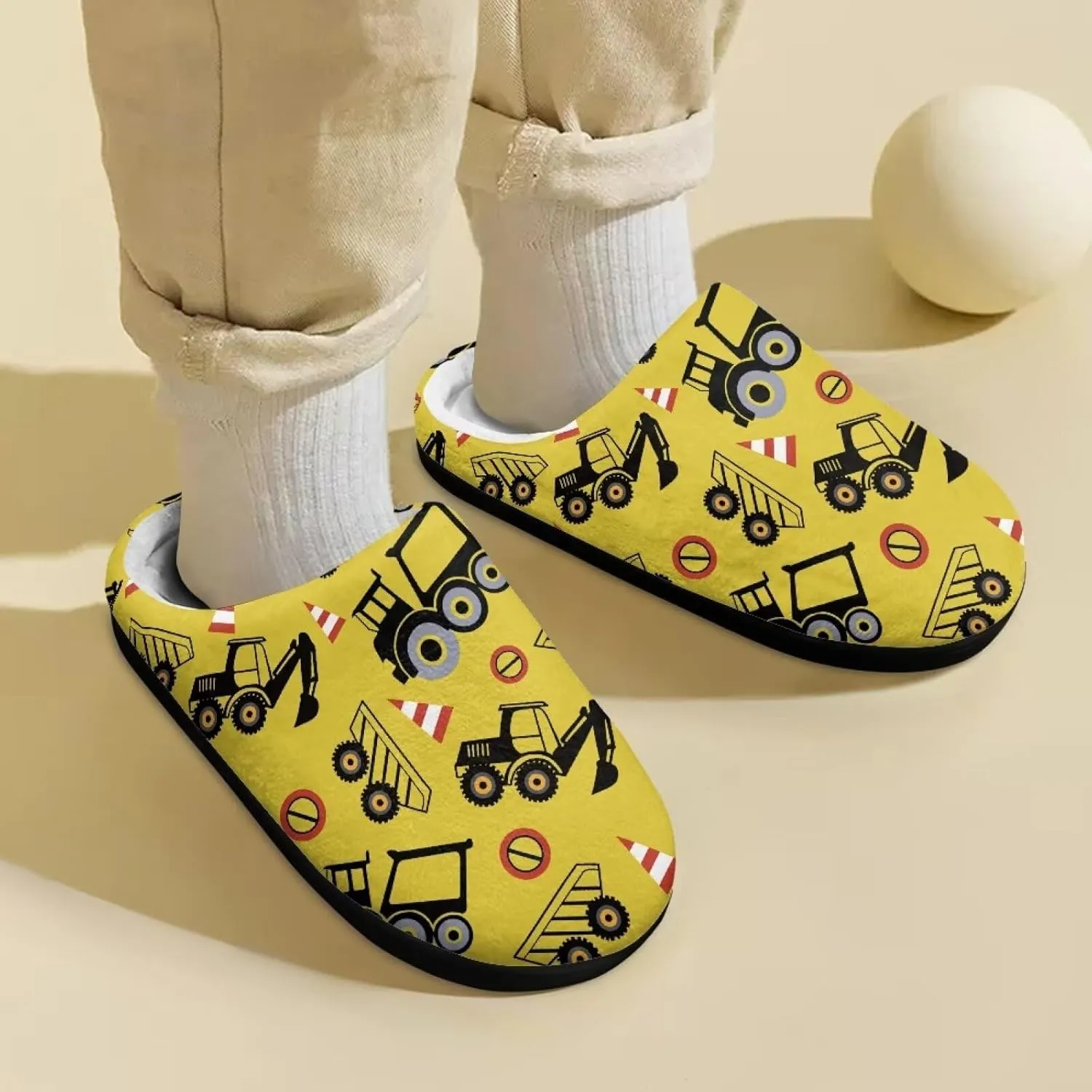 Fuzzy Slippers for Little Kids Boys Girls Cozy Warm Winter House Slippers Comfy with Non-Slip Sole SizeUS 9-15