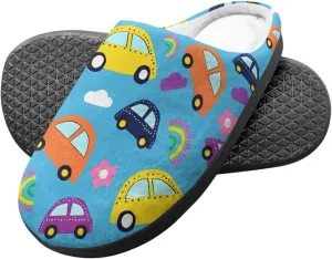 Fuzzy Slippers for Little Kids Boys Girls Cozy Warm Winter House Slippers Comfy with Non-Slip Sole SizeUS 9-15