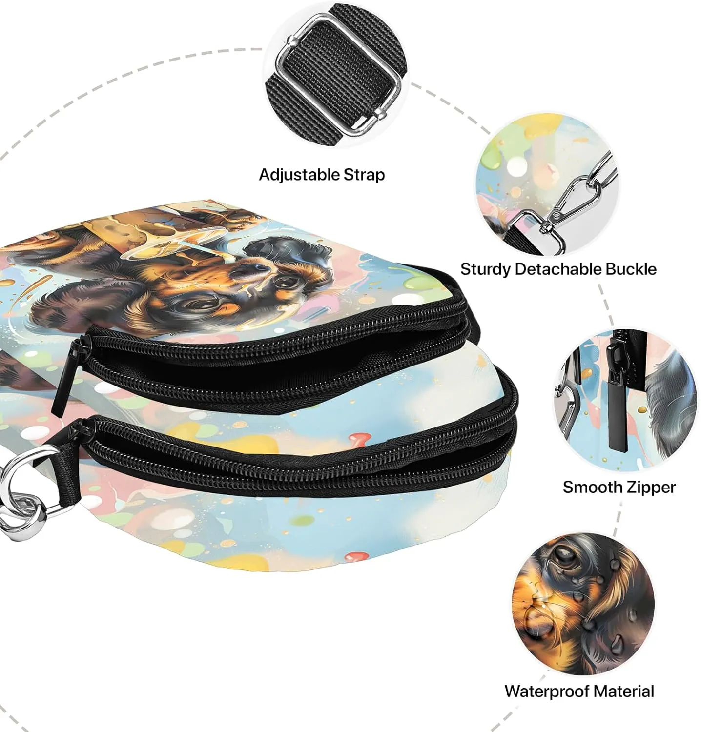 FyLybois Small Crossbody Bags for Women Casual Cell Phone Bag Wallet Purse Waterproof with Card Slots Adjustable Strap
