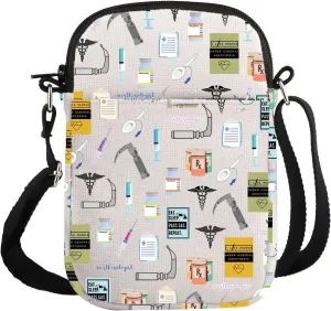 G2TUP Anesthesiologist Thank You Gift Eat Sleep Pass Crossbody Bag Anesthesia Tech Travel Bag Anesthesia CRNA Graduation Gift