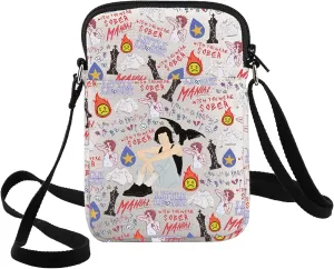 G2TUP Singer Album Crossbody Bag Gray Music Fans Gift Singer Album Lyrics Adjustable Strap Bag Singer Concert Tour Merch