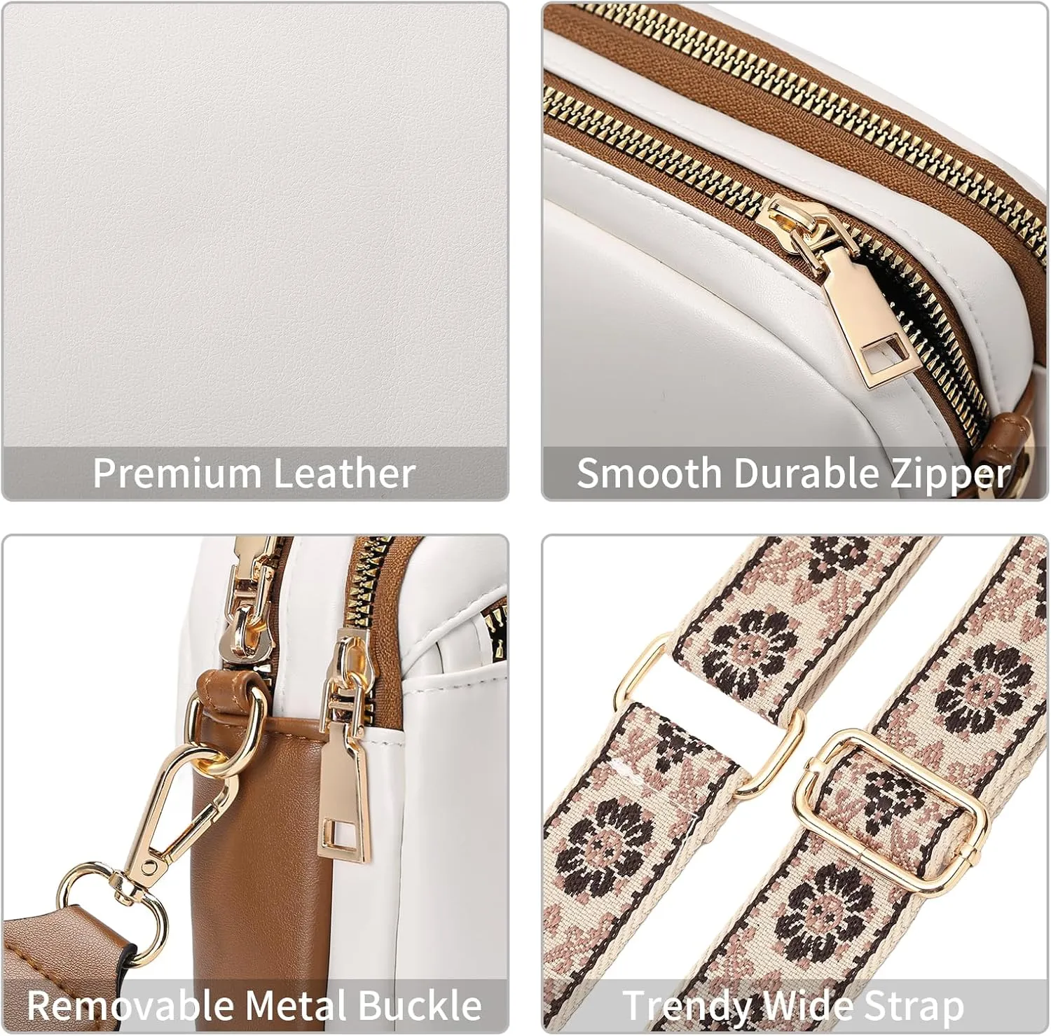 GAEKEAO Crossbody Purses for Women Small Crossbody Bags Vegan Leather Trendy Shoulder Handbags with Adjustable Shoulder Strap