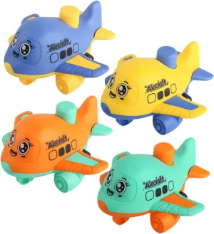 Garneck 4pcs Decorative Airplane Car Plastic Boys and Girls Airplane Toy Fun Birthday