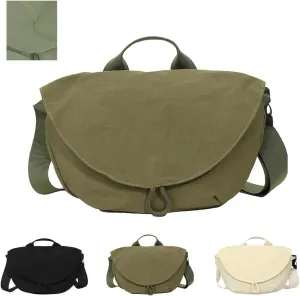 Geerlaqaly small gym Bag, Women, Wrinkled Nylon, Lightweight Waterproof Dumpling shaped Crossbody bag handbag,Sports、Daily