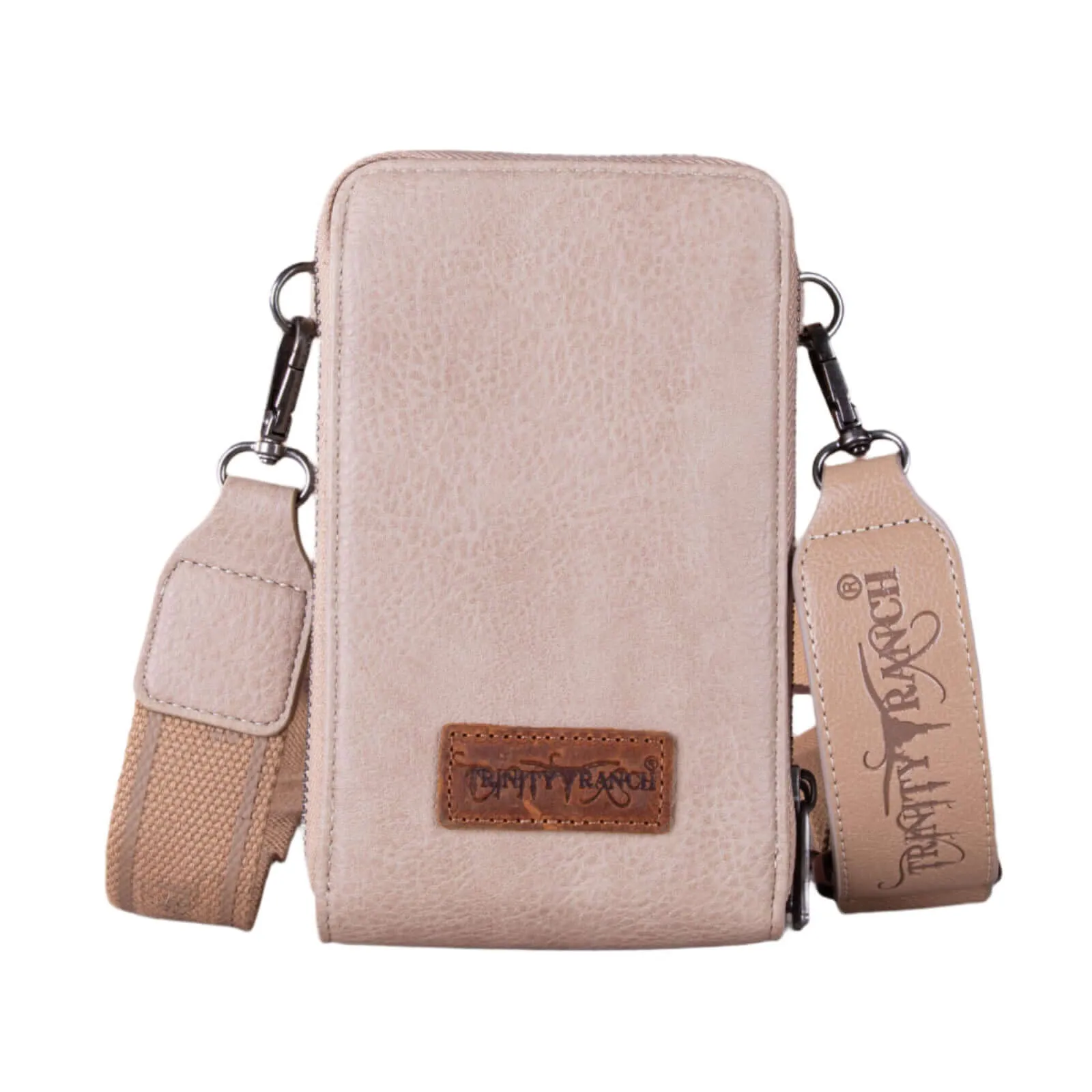 Genuine Hair-On Cowhide /Tooled Phone Purse with Coin Pouch