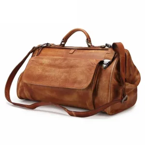 Genuine Leather Travel Bag Men Vintage Travel Duffel bag big Cow Leather Carry On Luggage Weekend large shoulder Bag