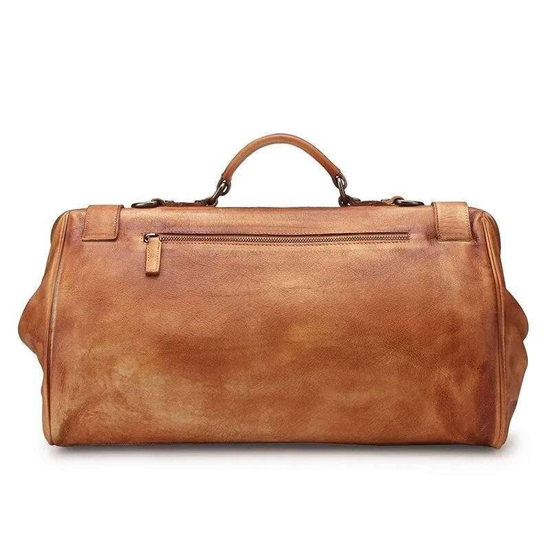 Genuine Leather Travel Bag Men Vintage Travel Duffel bag big Cow Leather Carry On Luggage Weekend large shoulder Bag