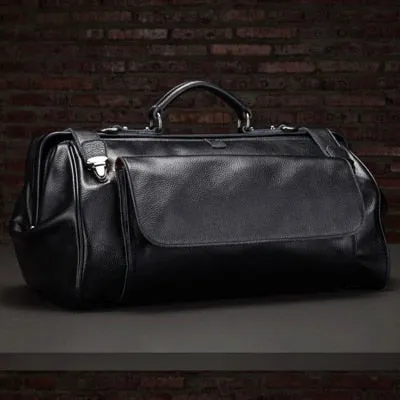 Genuine Leather Travel Bag Men Vintage Travel Duffel bag big Cow Leather Carry On Luggage Weekend large shoulder Bag