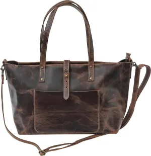 Genuine Leather Womens Vintage Tote Bag Large Shoulder Purse Crazy Horse Leather Handbag Adjustable Handles
